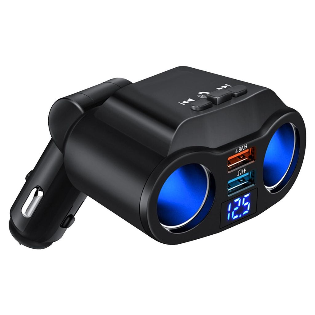 Bluetooth 2-zásuvkový rozdělovač zapalovače Multifunkční Obrázek produktu 