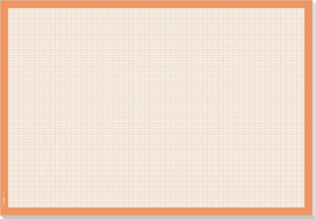 SIGEL HO270 Papier-Schreibunterlage zum Abreißen, Millimeterpapier-Block, ca. DIN A2, orange, 30 Blatt