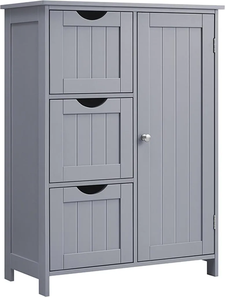 Armoire de salle de bain avec 3 tiroirs et porte - Colonne 150x40cm