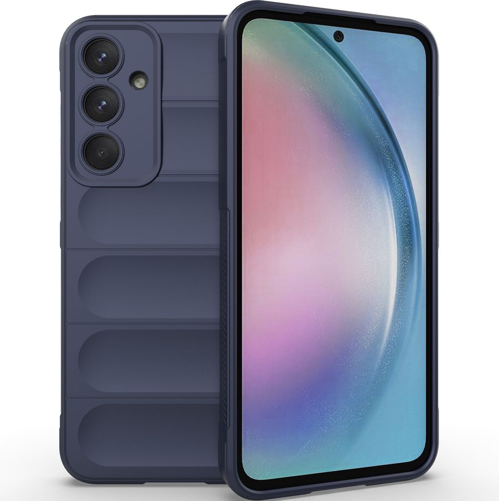 Handyhülle für Samsung Galaxy A55 Weich TPU Silikon Stossfest Anti-rutsch Hülle Dunkelblau