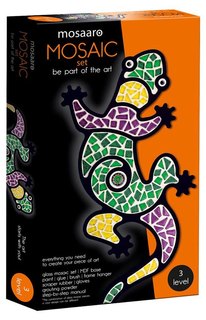 Mosaaro Mosaik Bastelset Eidechse - Kreatives Spielzeug aus Glas