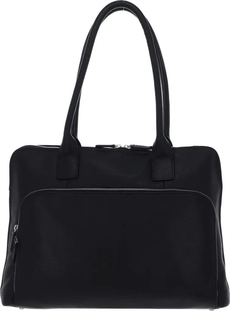 PICARD Milano Sac à Épaule pour Ordinateur Portable en Cuir Noir
