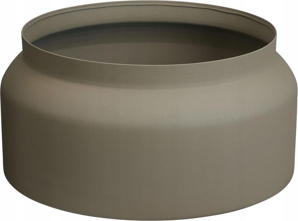 Runder Metall Blumentopf Übertopf 42 cm modern braun Pflanzenkübel Dekoration 1 Stück