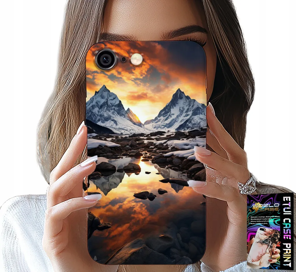Custodia iPhone 6 Plus Montagna Everest e Ruscello con Pellicola Gratis