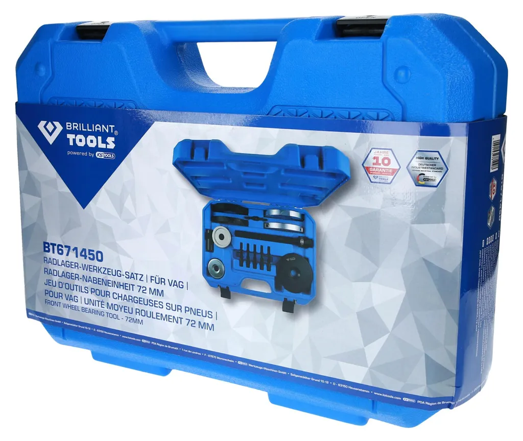 Outil roulement de roue VAG 72 mm en acier renforcé Brilliant Tools