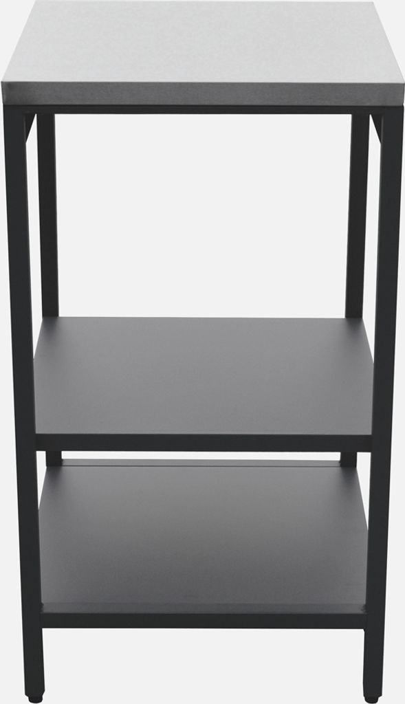 sweeek - Outdoor-Küche aus Stahl mit 2 Regalböden L 49 cm - Produktbild 