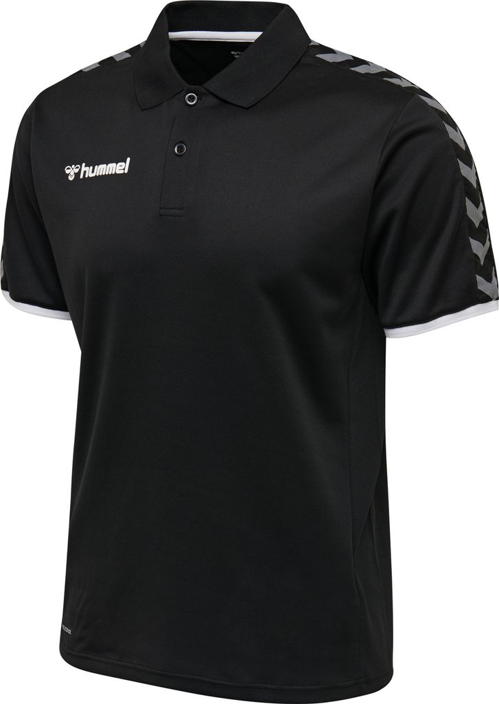Hummel Authentic Functional Polo-Shirt Herren schwarz weiß Gr M