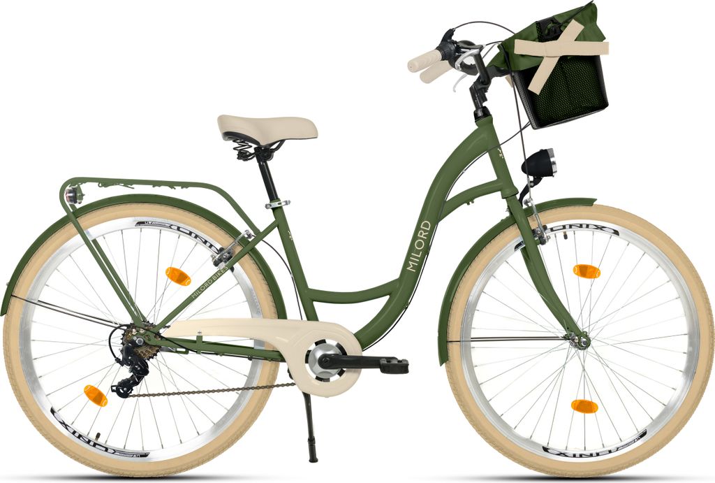 Milord Komfort Fahrrad Mit Korb Retro Damenfahrrad, 28