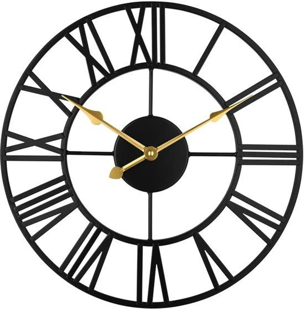 Horloge murale en métal sans bruit 40 cm - Finition moderne anti-reflet