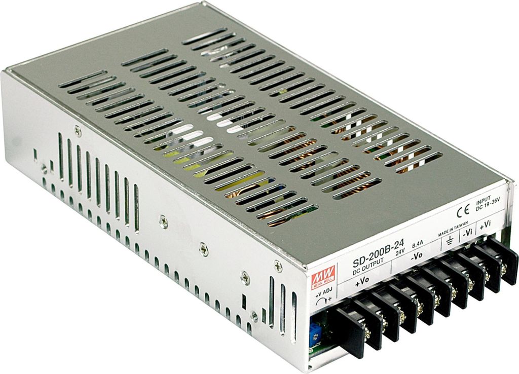 MEANWELL SD-200C-12, DC DC-Wandler, geschlossen, 36-72V:12V 16,7A 200W