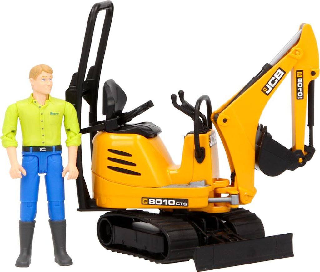 Bruder JCB Micro-excavatrice 8010 CTS et ouvrier du Image du produit 