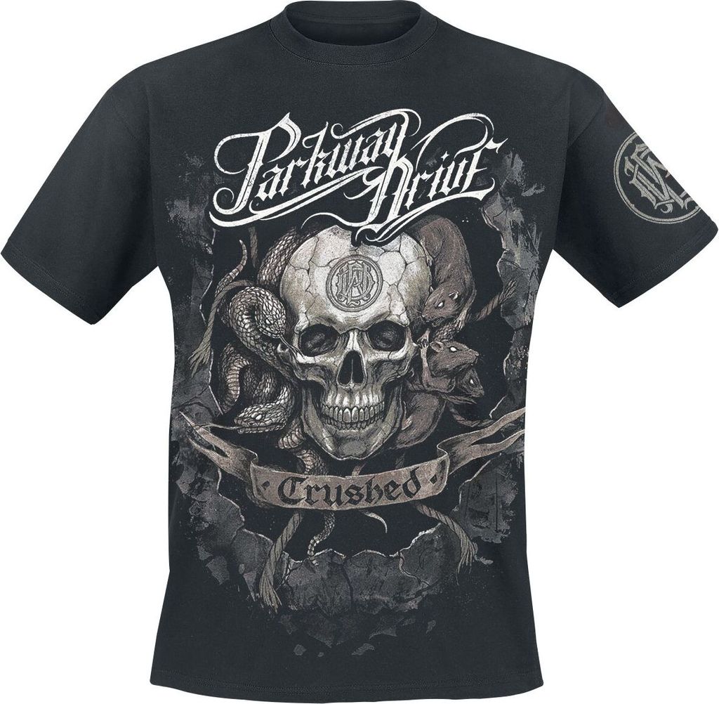 Parkway Drive T-Shirt Herren Crushed Skull schwarz L