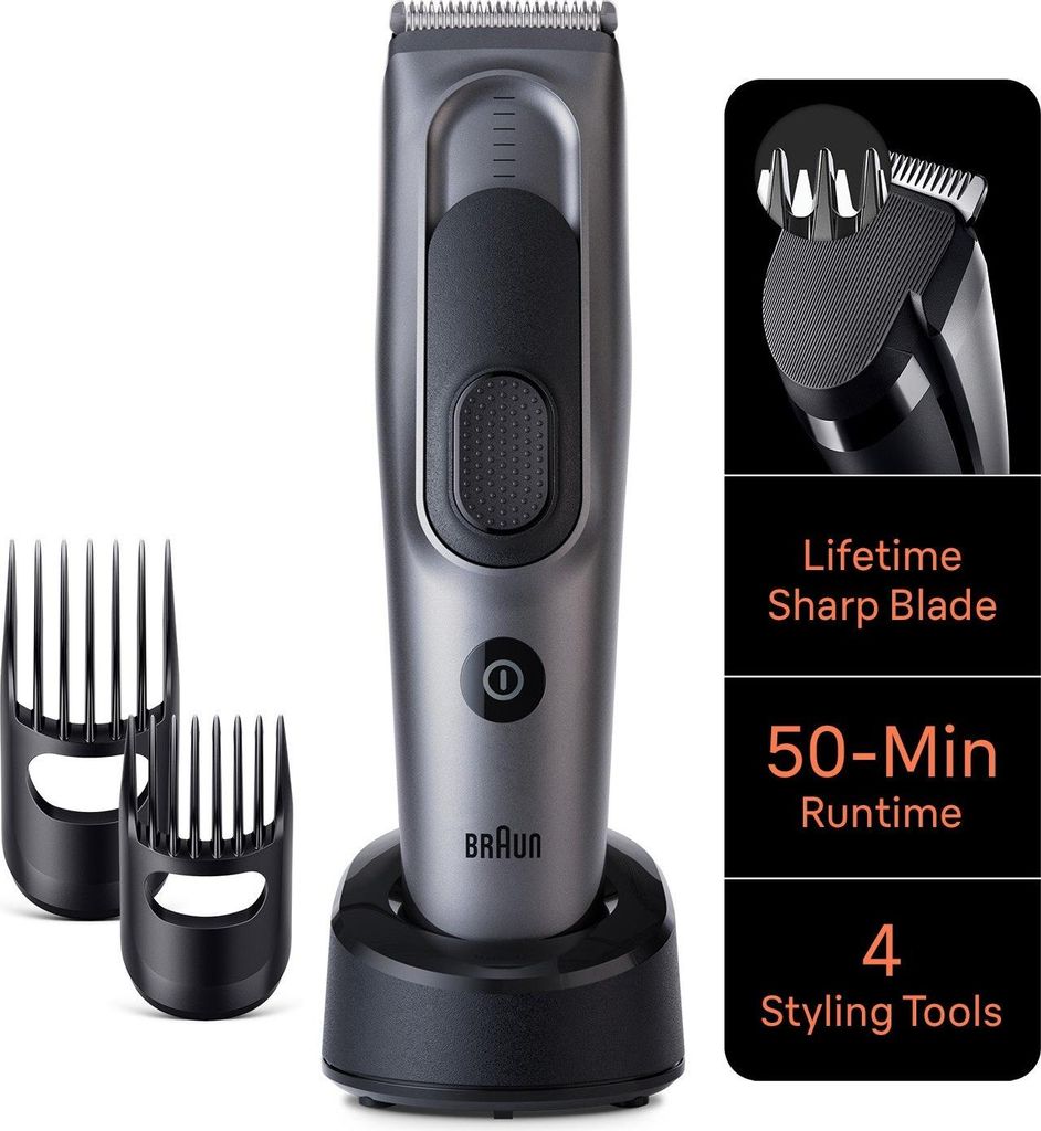 Braun HC7390, Schwarz, Grau, 3 mm, 3,5 cm, Kopf, 5 Jahr(e), Produktbild 