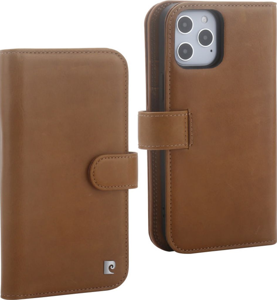 Pierre Cardin Apple iPhone 12 Pro Max brown Book type case - Genuine leather