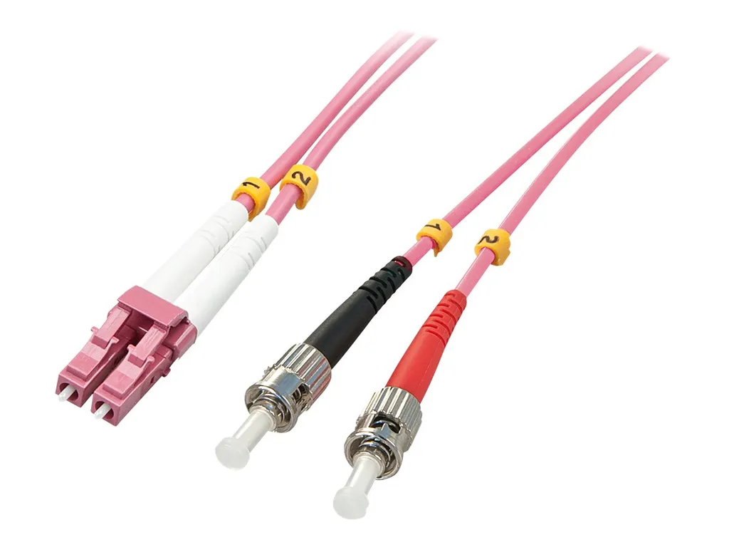 Fibre Optique OM4 10m LC/ST Multimode Duplex pour Débit 10Gbps et Plus