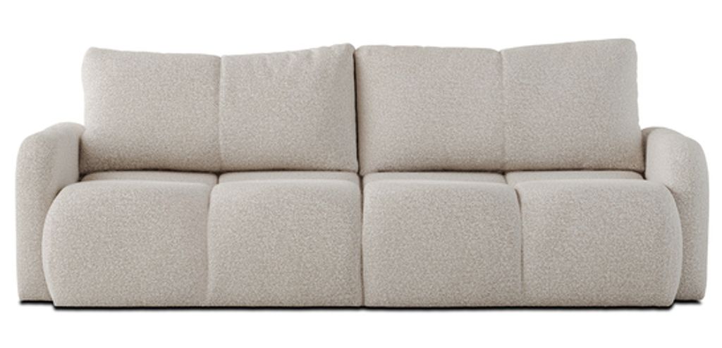 Sofa Ecksofa mit Schlaffunktion mit Bettkaste 3-in-1 Sofa Couch Creme PIO LOOP02