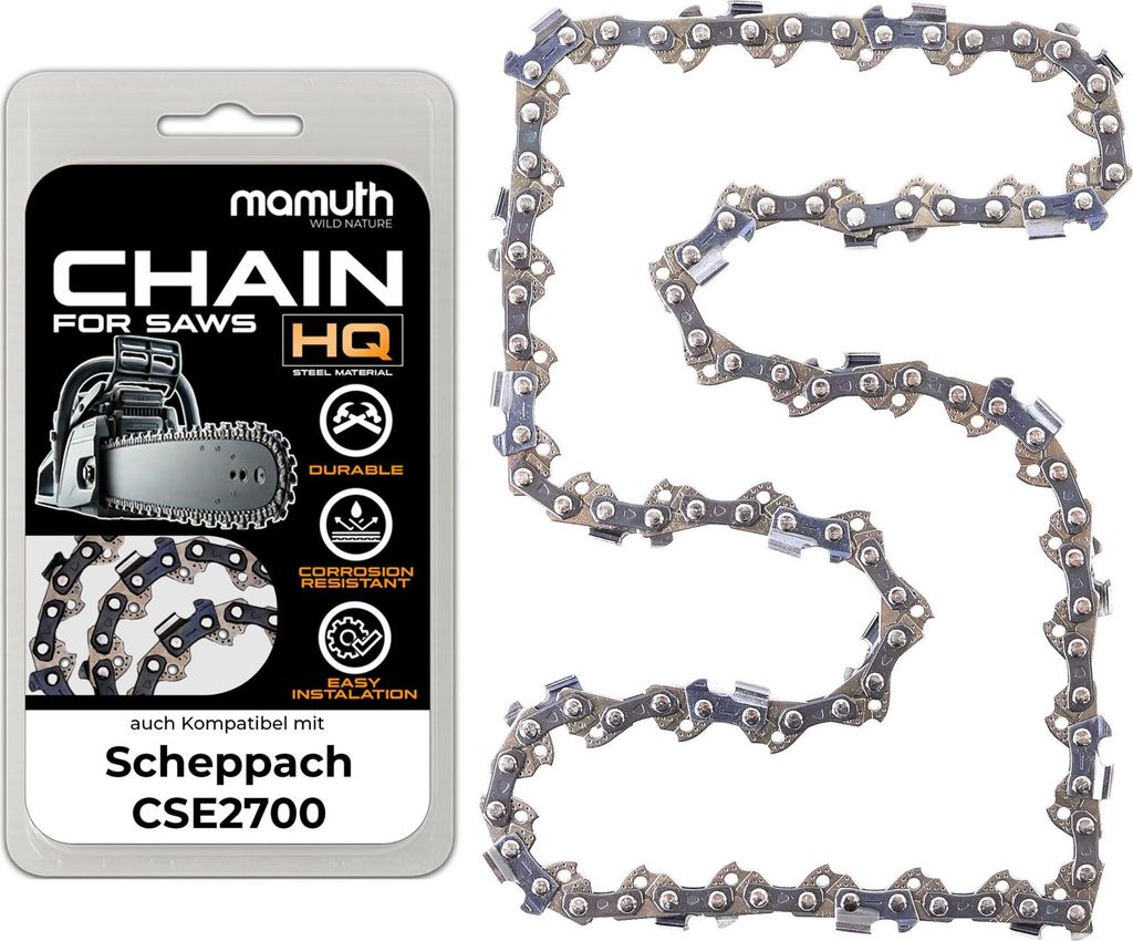 Sägekette 45cm 1.3mm 3/8"" 62TG für Scheppach CSE2700