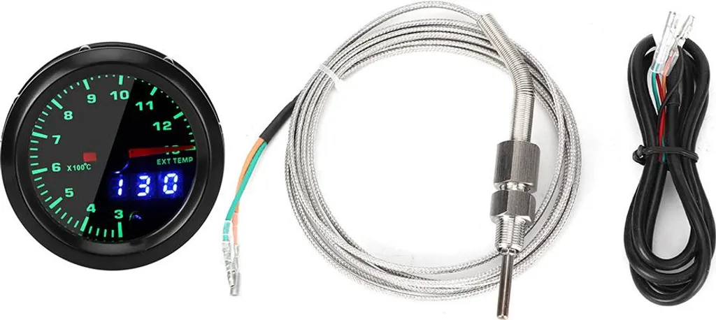 Indicatore Temperatura Gas Scarico 52mm Digitale LED | EGT Universale