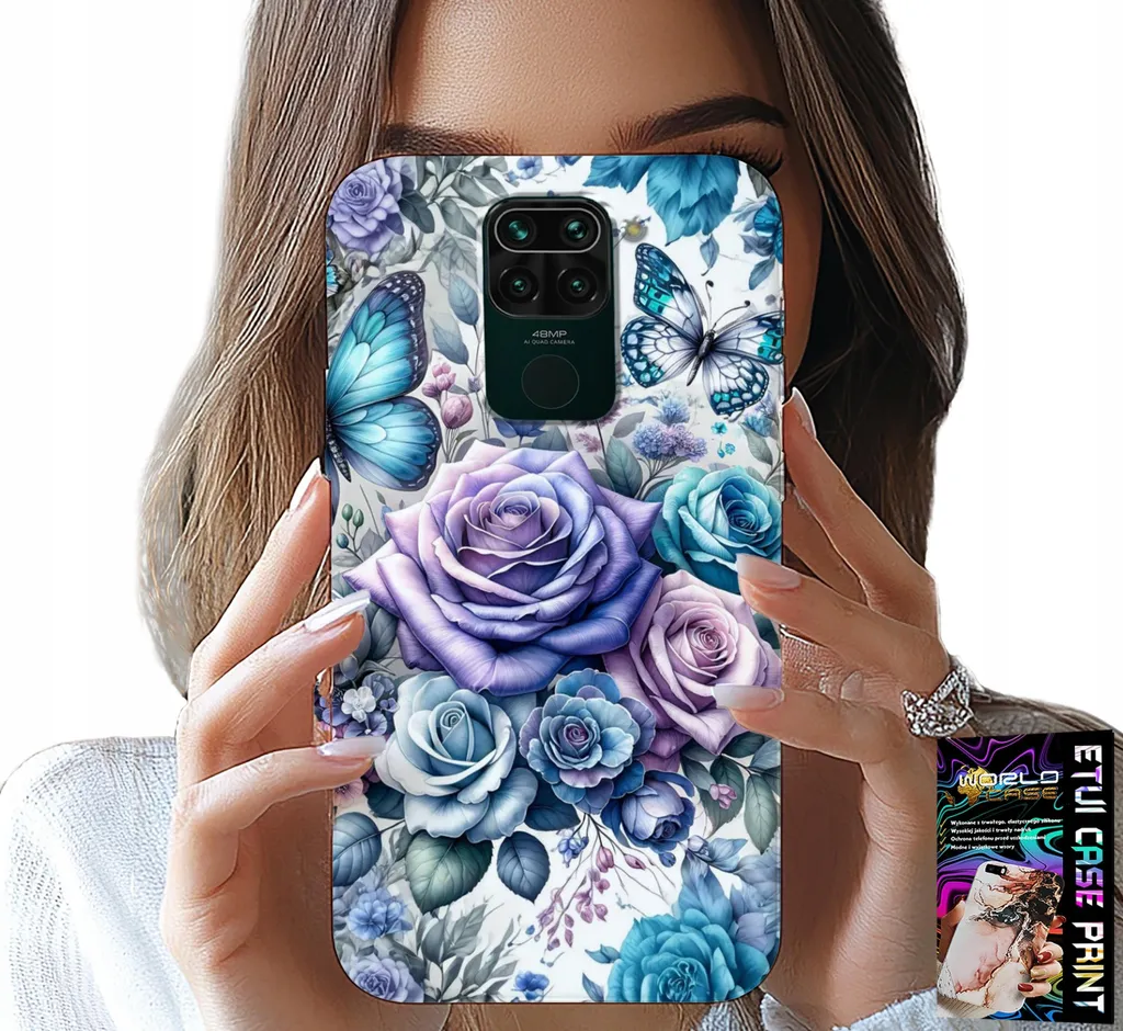 Custodia Xiaomi Note 9 con Motivi Floreali e Rose + Vetro Temperato