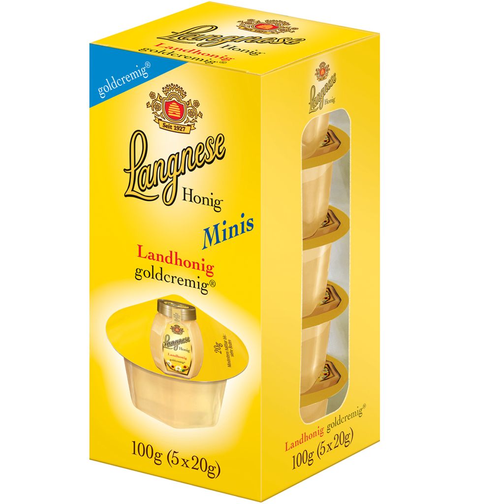 Langnese Minis Miel de campagne doré et crémeux jaune Image du produit 