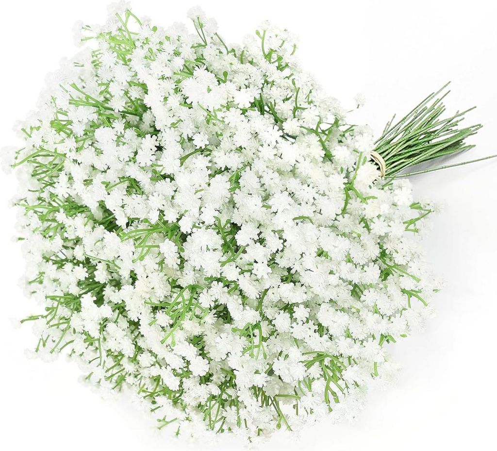 Künstliche Schleierkraut-Blumensträuße (15 Stück) – naturgetreue Blüten für Hochzeiten, Partys, DIY-Kränze, Blumenarrangements und Heimdek...
