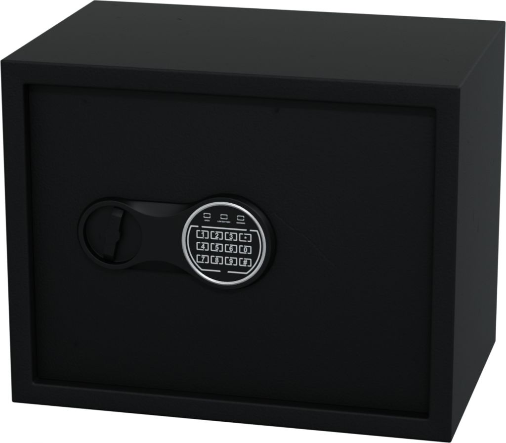 HAGO24 Möbeltresor Zimmersafe Wandtresor Elektronikschloss Geldschrank 27L Stahl Doppelbolzenverriegelung LED-Anzeige PIN-Code Schlüssel