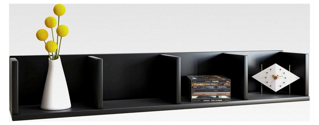 Hängendes Holzregal | platzsparendes Regal | Maße: H. 15 x B. 97 x T. 17 cm | Aufbewahrungsregal | Bücherregal | Wandboard