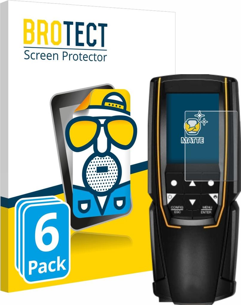 6x BROTECT Schutzfolie für Testo 310 (2. Gen.) Displayschutz Displayschutzfolie Folie Matt Entspiegelungsfolie