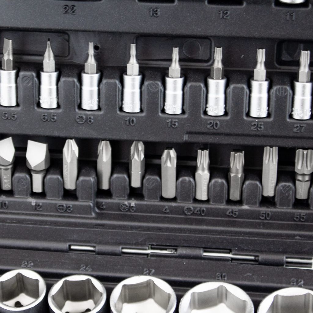 Bituxx Steckschlüsselsatz mit Ratschen 108tlg Schwarz Produktbild 9