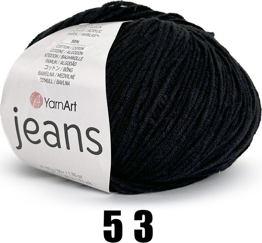 YarnArt Jeans (50g/160M) 53 schwarz Zdjęcie produktu