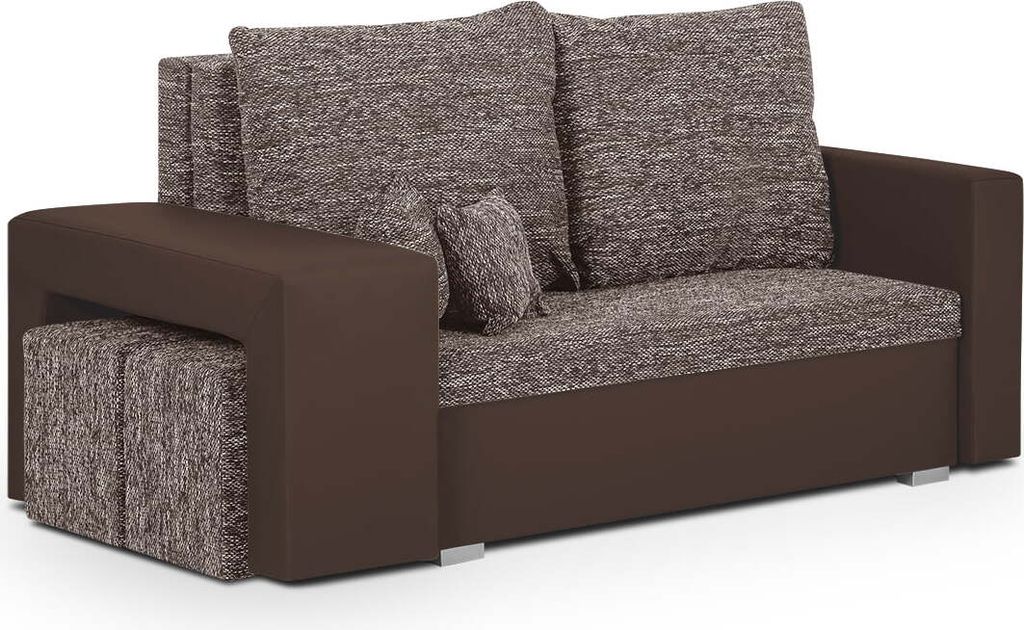 2-Sitzer-Sofa mit Schlaffunktion HUBERT2 - Braun/Bronze