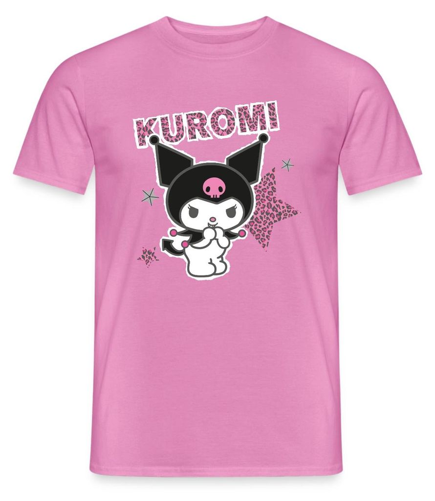 Spreadshirt Kuromi Mit Schriftzug Leo Stil Männer T-Shirt, 3XL, Pink