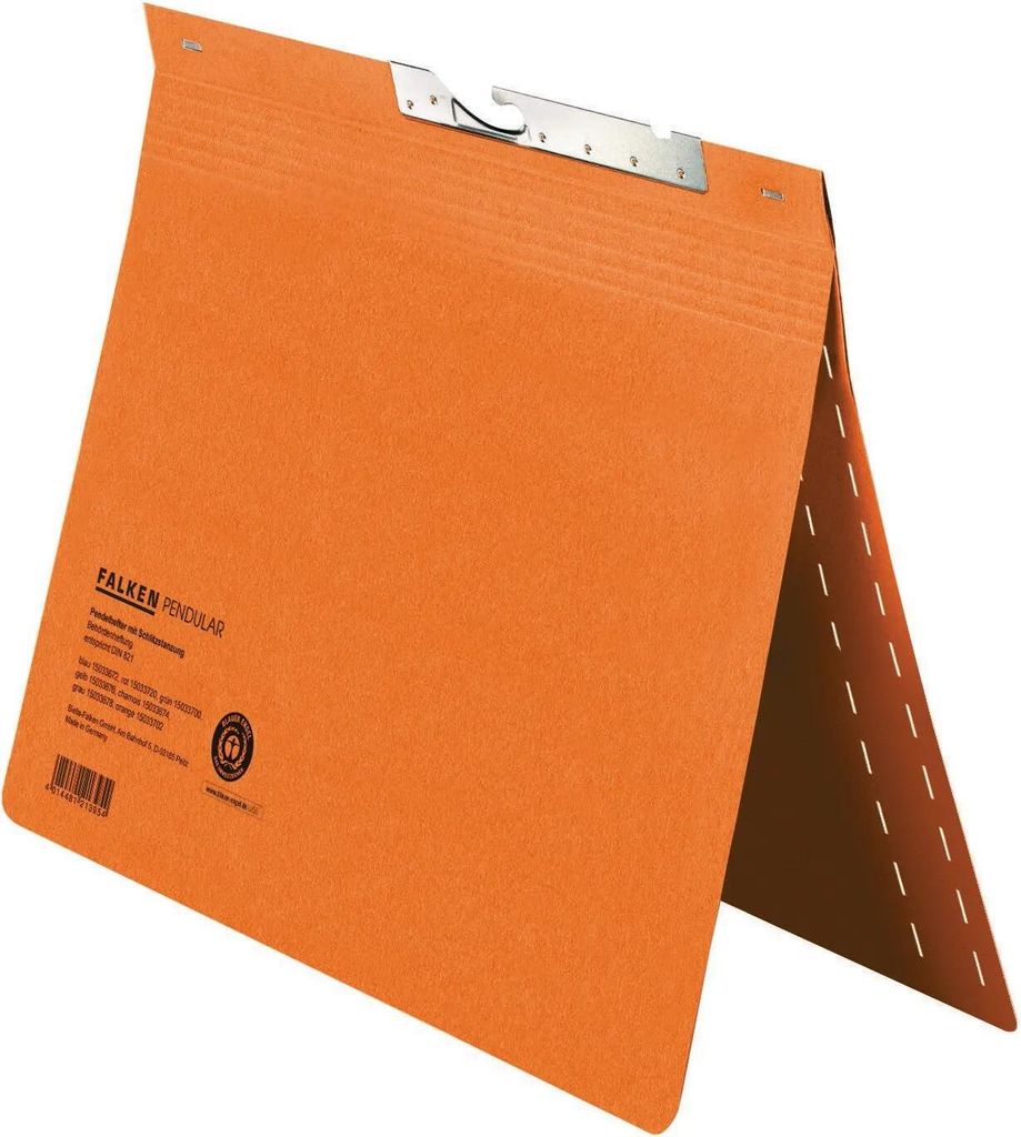 Falken 50x Pendelhefter, A4, Behörde, Schlitzstanzung, Orange, 15033702F