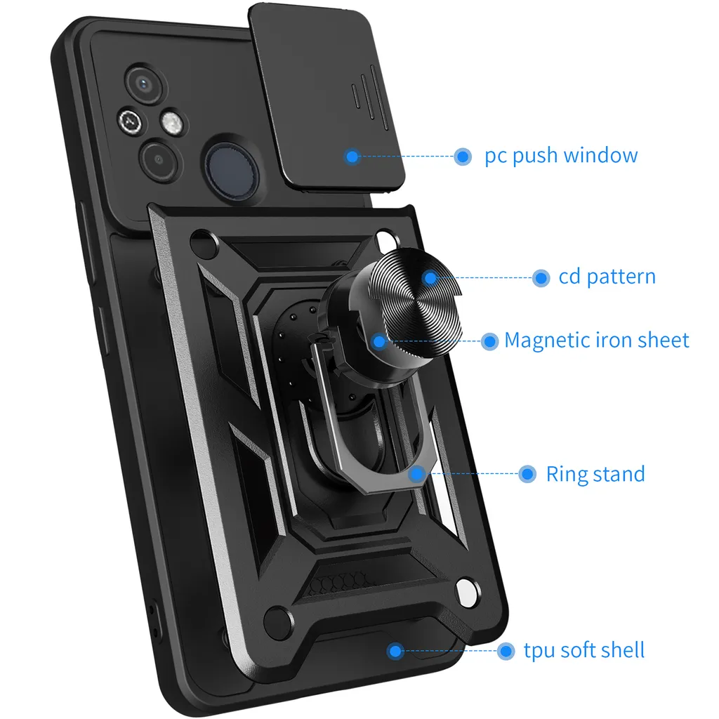 Offerta Cover Xiaomi Redmi 12C Verde: Anello, Stand e Full Protection - 4