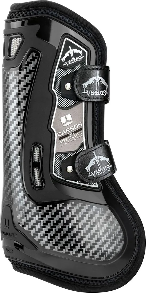 Guêtres Veredus Carbon Gel Absolute avec attaches Velcro pour chevaux