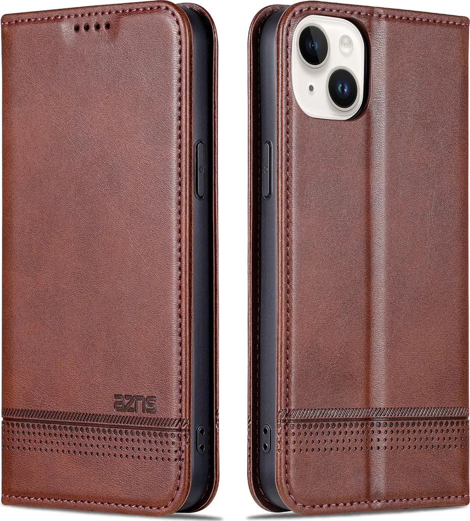 Migliore Custodia iPhone 15 Portafoglio: Pelle Caffè e Calamita