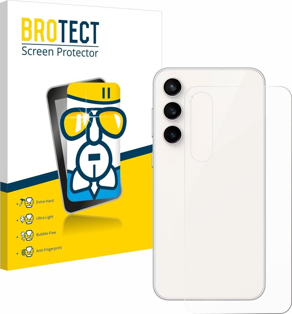BROTECT Schutzglas für Samsung Galaxy S23 FE (Rückseite) Schutzfolie Panzer Folie Glas Display Schutz klar