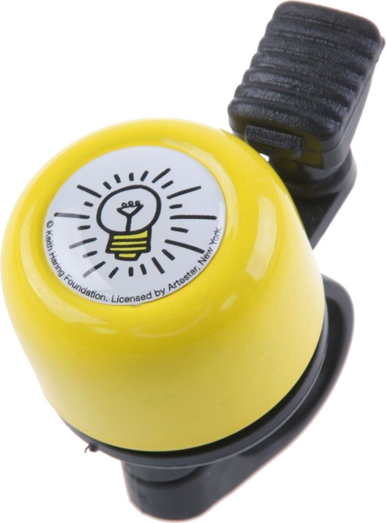 Liix Fahrradklingel Micro Bell , Keith Haring Lightbulb Gelb