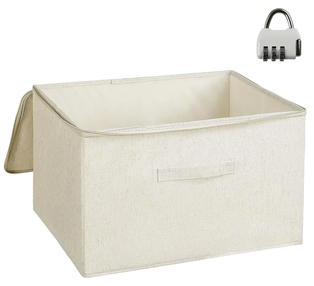 Boîte de rangement pour vêtements et jouets verrouillable par code