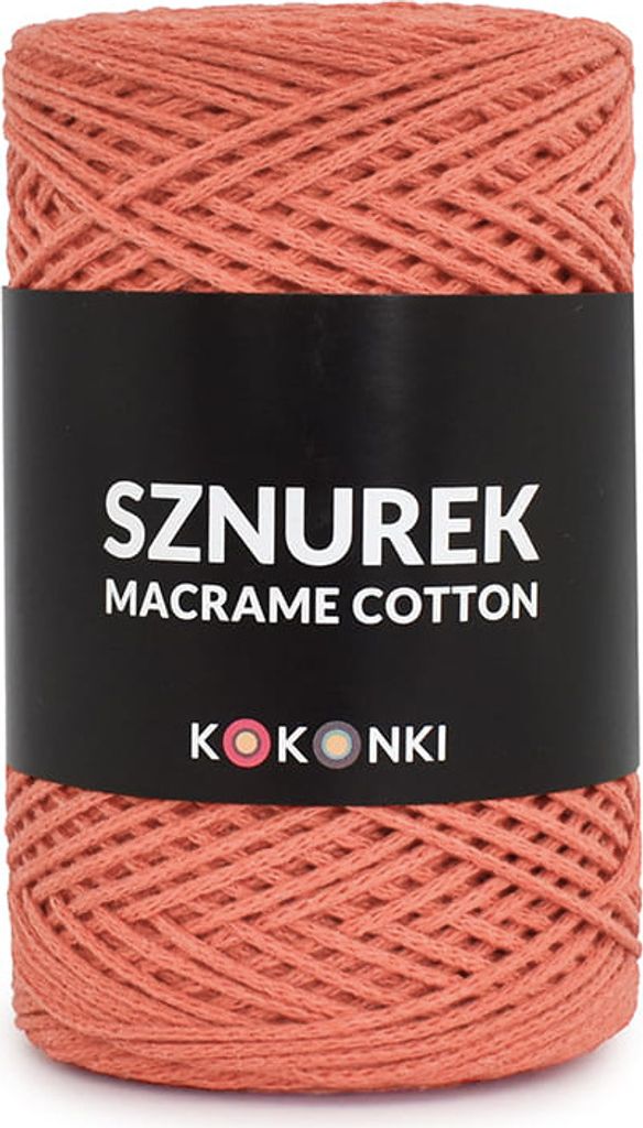 Kokonki Makrame Garn 2mm Melone - 200m Rolle für Taschen & Produktbild 
