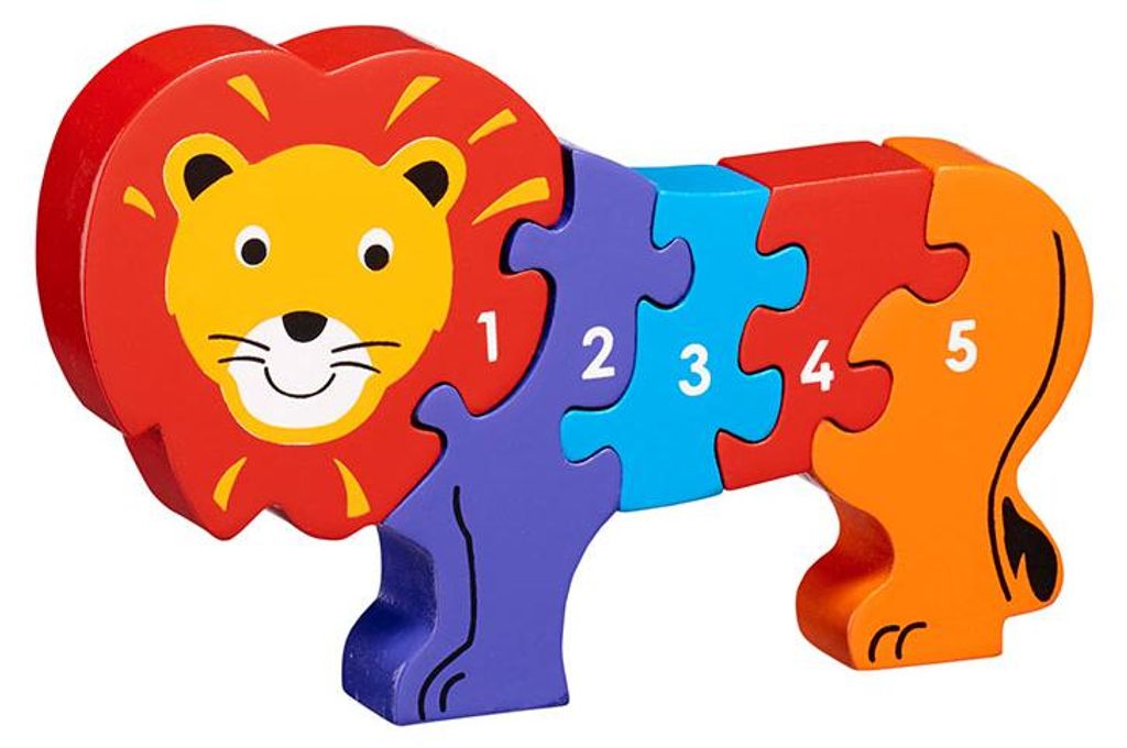 Lanka Kade Holzpuzzle Löwe - Lernspielzeug Zählen lernen