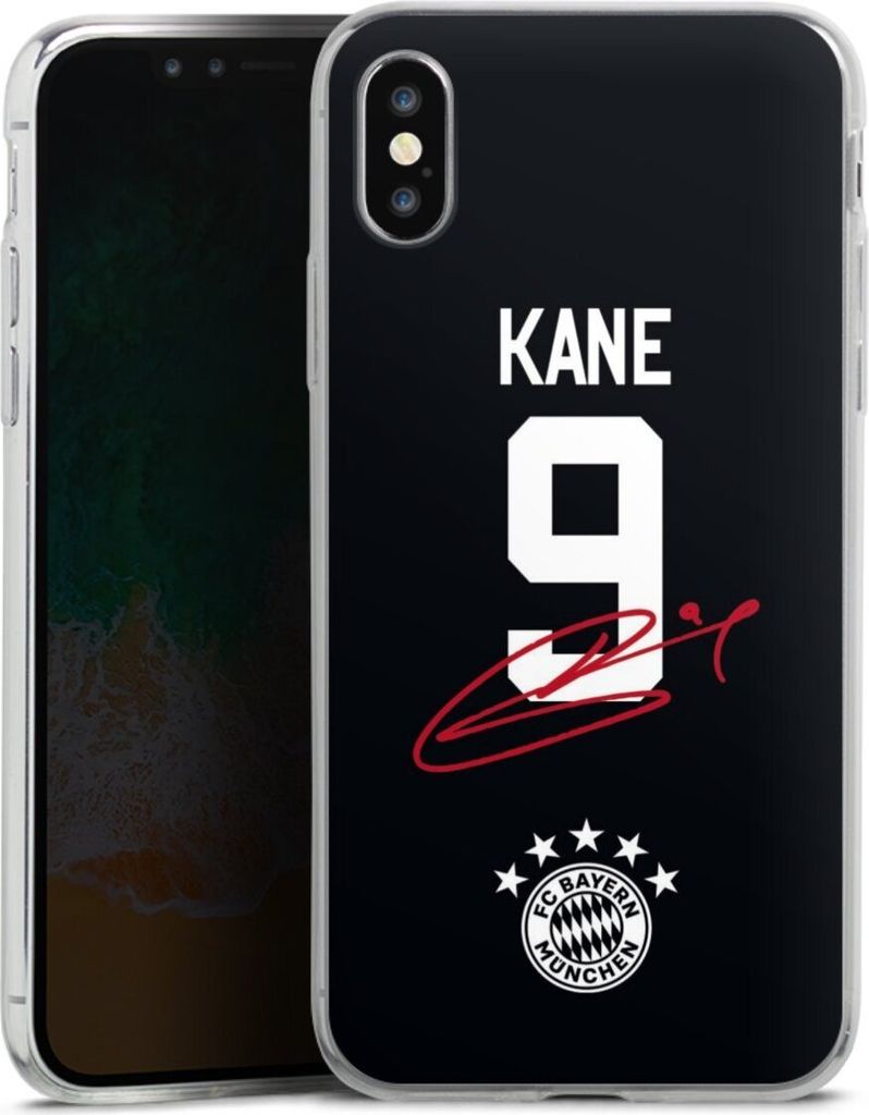 DeinDesign Slim Hülle für Apple iPhone X Silikon Case Ultra Dünn Handyhülle FC Bayern München Trikot Harry Kane