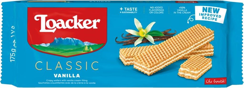 Loacker Vanilla, Wafer Keks, Vanillin, 175 g, Blau, 175 g, Produktbild 