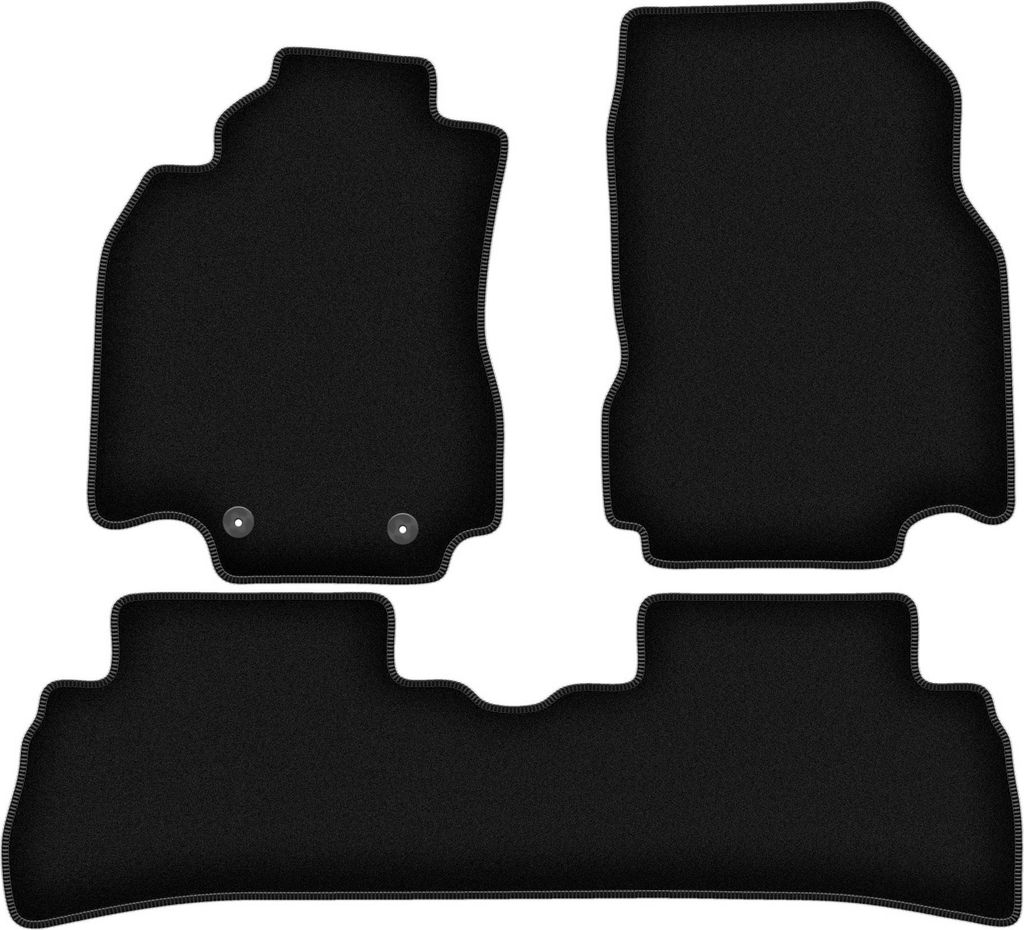 Wielganizator Velours-Autoteppiche – passend für Nissan Cube Z12 (keicar, Bj. 2008-2011) – schwarz, passgenau, mit Befestigungen set 4 Stk.