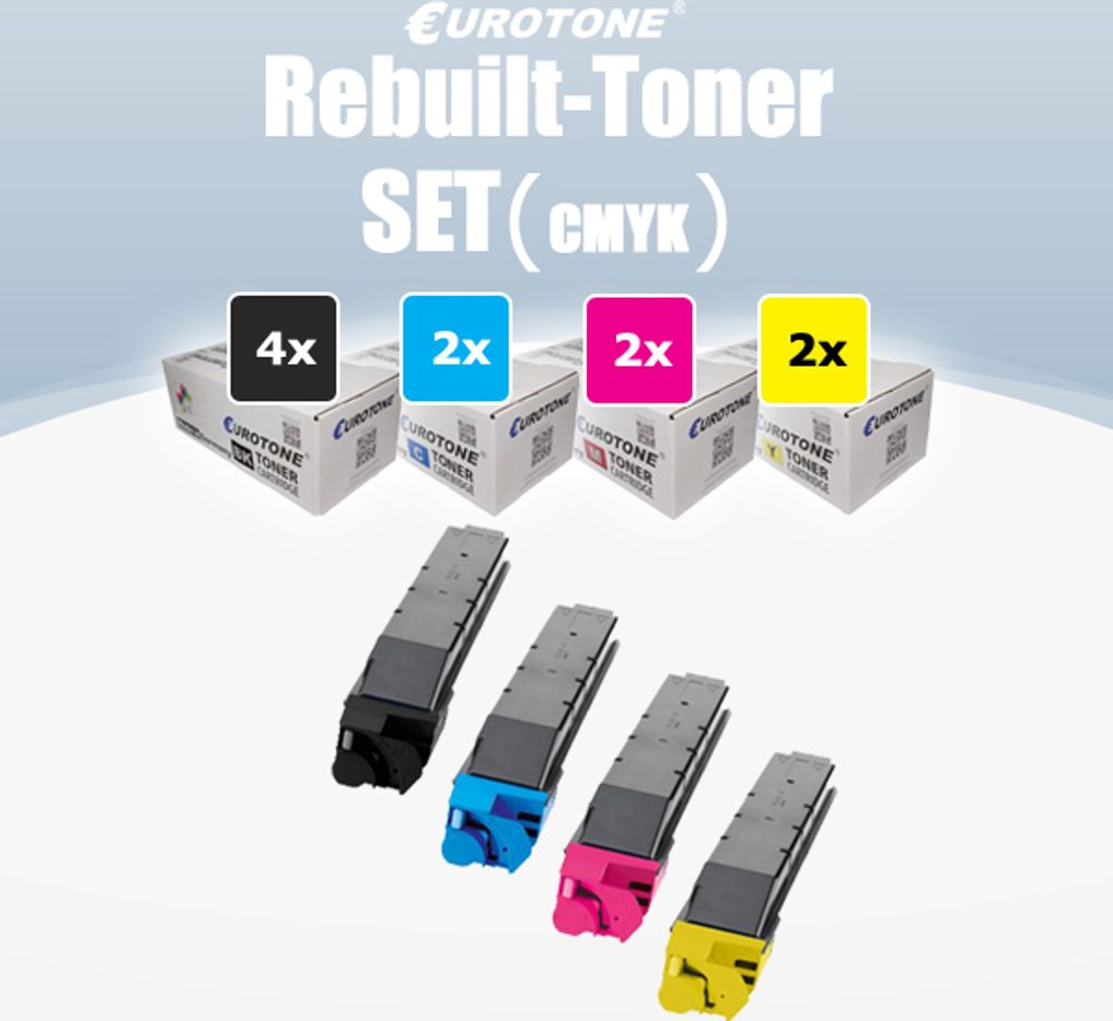 10x Eurotone Toner Alternative für Kyocera 1T02LK0NL0 TK-8305K Black Schwarz / 1T02LKCNL0 TK-8305C Blau Cyan / 1T02LKBNL0 TK-8305M Rot Magenta / 1...