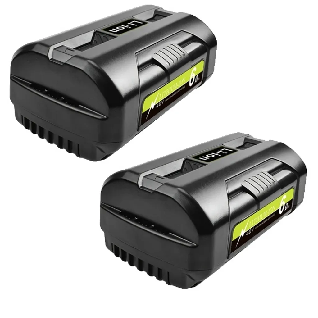 Pack de 2 Batteries de Rechange 40V 6Ah Lithium pour Outils de Jardin