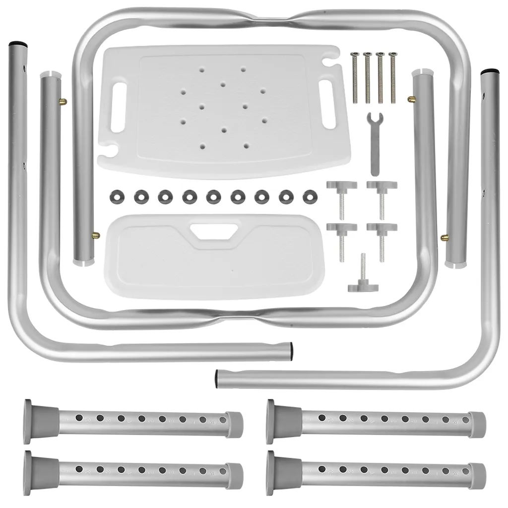 Tabouret de douche antidérapant réglable en hauteur châssis aluminium - 14