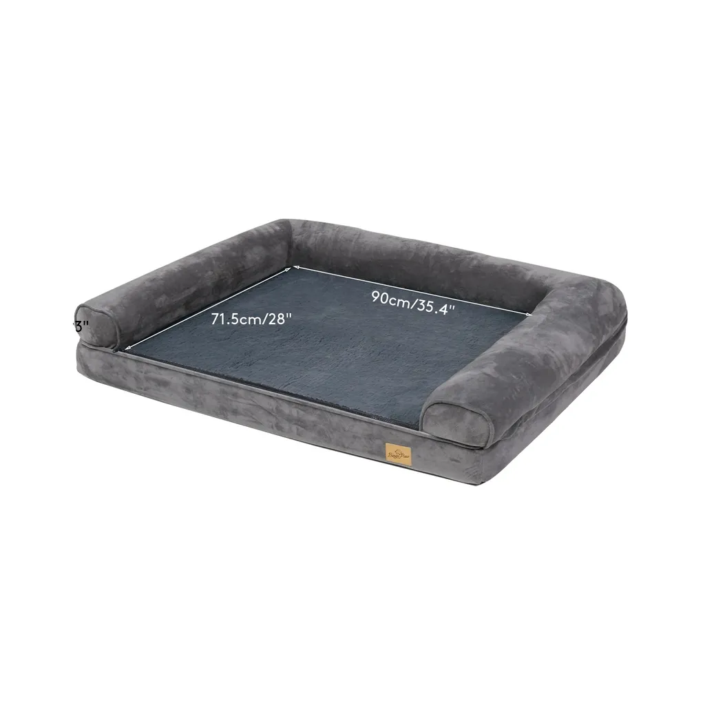Matelas pour chien XL orthopédique gris idéal pour grands chiens âgés