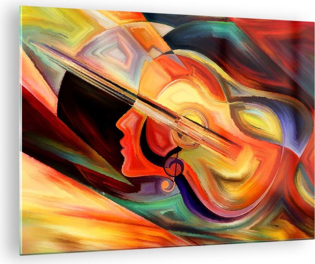 Bilder auf glas - Abstraktion modern - 70x50cm - Glasbilder - Wandbilder - Kunstdruck - zum Aufhängen bereit - Wanddekoration aus Glas - Glas Bild...