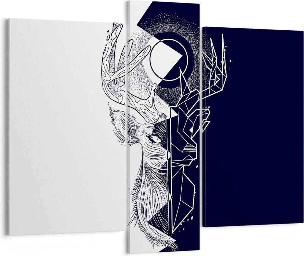 Bild auf Leinwand - Leinwandbild - Abstraktion modern - 95x80cm - Wand Bild - Wanddeko - Wandbilder - Leinwanddruck - Bilder - Kunstdruck - Wanddek...
